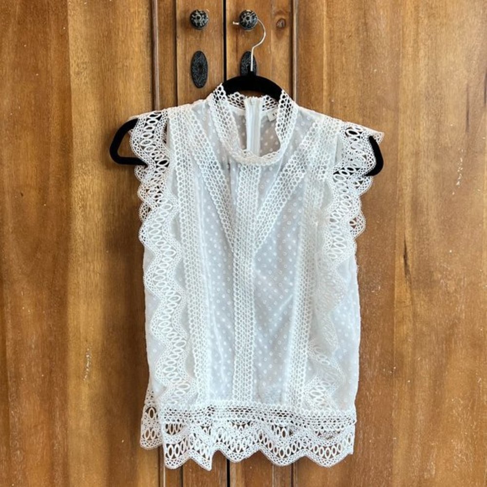 Stellah Lace Mockneck Tank‎